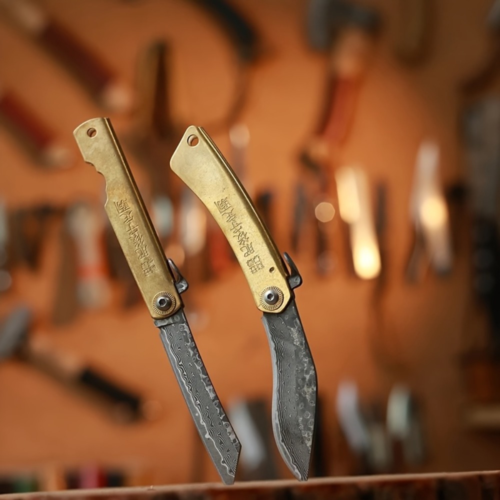 Vintage Collectible Pocket Knives - سكين جيب قابل للطي بمقبض نحاسي