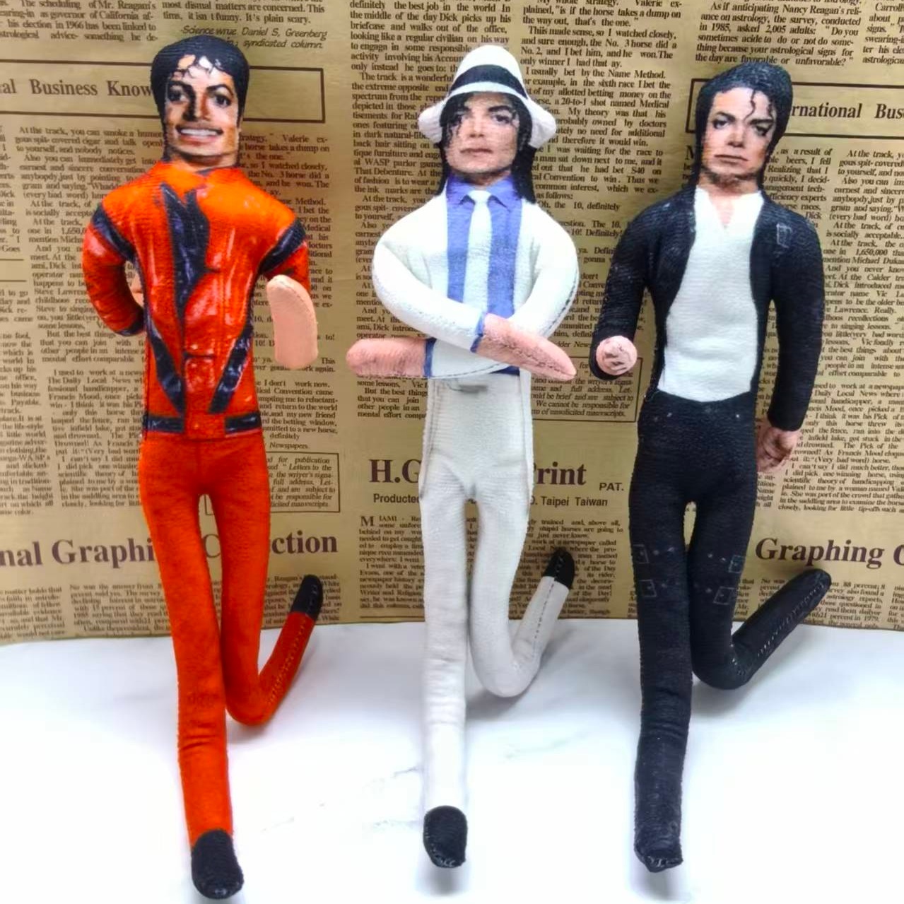 Vintage Collectible And Vintage Dolls - دمية مايكل جاكسون الكلاسيكية للعب الأدوار،