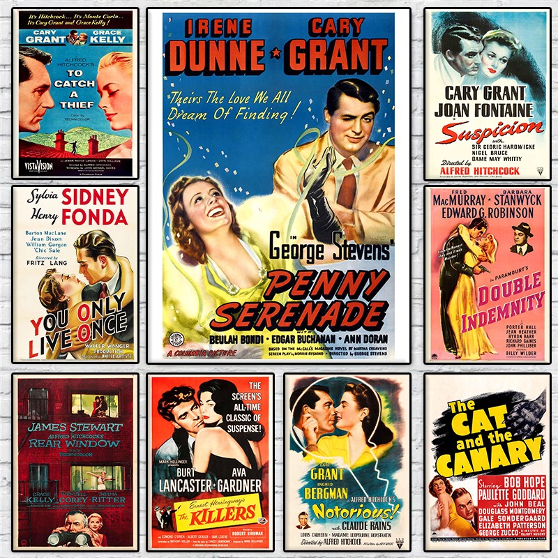 Vintage Collectible Posters - مجموعة ملصقات أفلام الحب الكلاسيكية الأمريكية