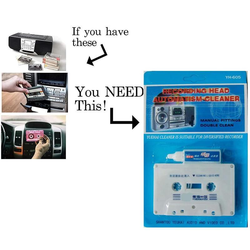 Cassette Tape Head - مجموعة أدوات تنظيف وإزالة الشحنات المغناطيسية