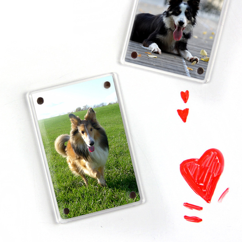 Instant Film Pack - إطار صور مغناطيسي أكريليك للثلاجة بوجهين
