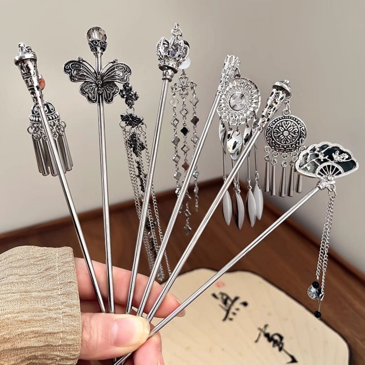 دبوس شعر نسائي أنيق عتيق فضي ع - مراجعة Vintage Collectibles For Sale وسعره