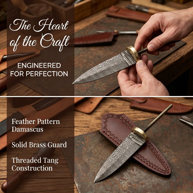 شفرة شاي من الفولاذ الدمشقي ال - مراجعة Vintage Collectible Knives وسعره